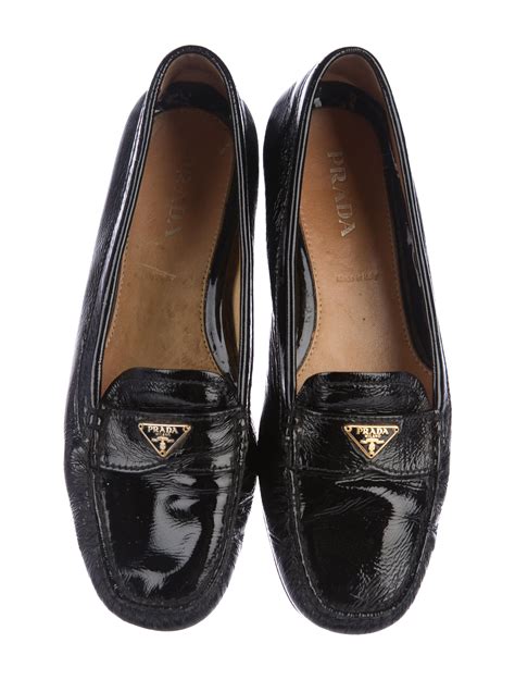 prada two tone leather shoes|black patent leather Prada shoes.